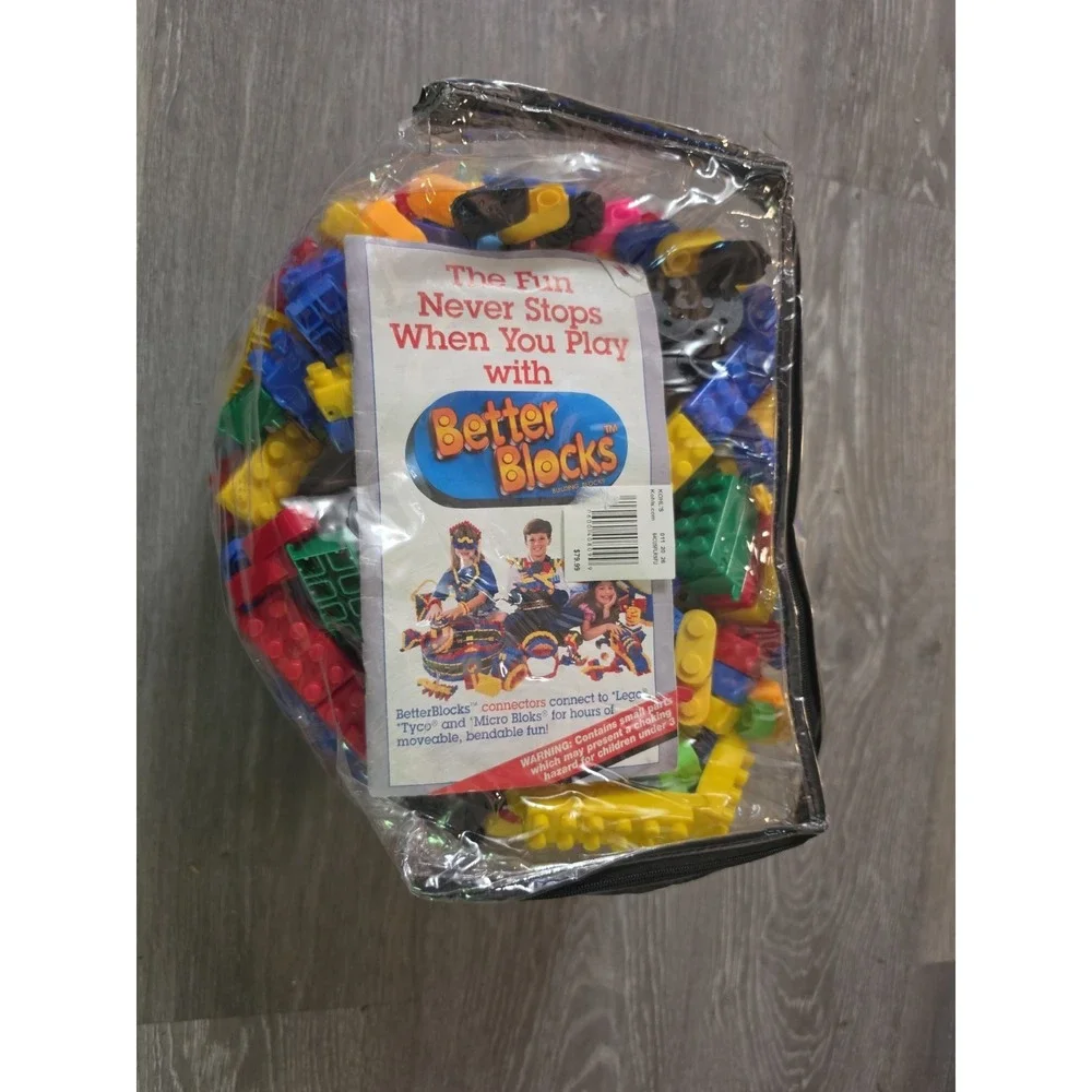 Vintage HUGE Better Blocks 90s Building Blocks And ‎ Book Ideas Over 760 Peaces